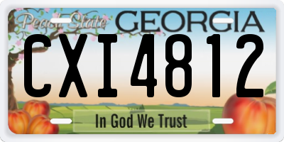 GA license plate CXI4812