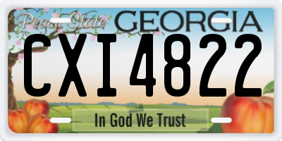 GA license plate CXI4822