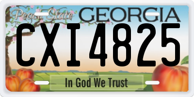 GA license plate CXI4825