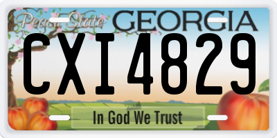 GA license plate CXI4829