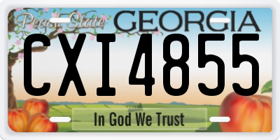 GA license plate CXI4855