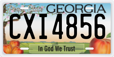GA license plate CXI4856