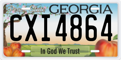 GA license plate CXI4864
