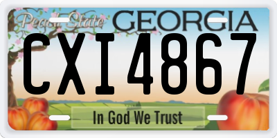 GA license plate CXI4867