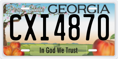 GA license plate CXI4870