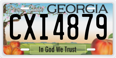 GA license plate CXI4879