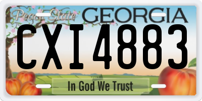 GA license plate CXI4883