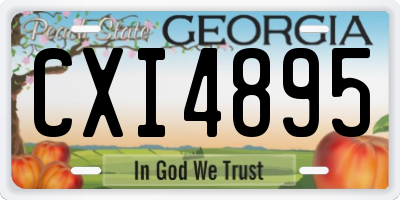 GA license plate CXI4895