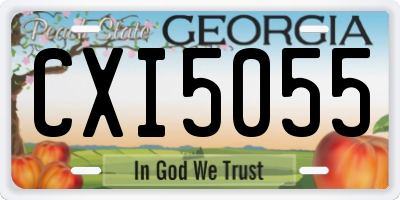 GA license plate CXI5055