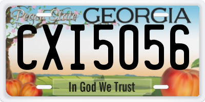 GA license plate CXI5056