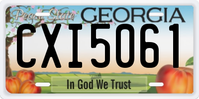 GA license plate CXI5061