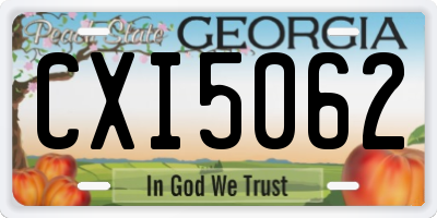 GA license plate CXI5062