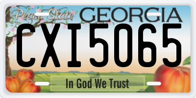 GA license plate CXI5065