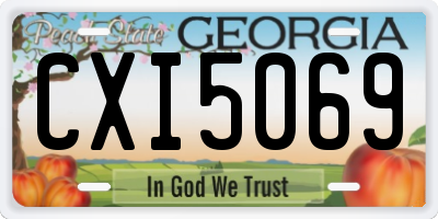 GA license plate CXI5069