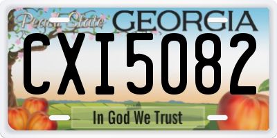 GA license plate CXI5082