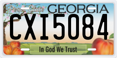 GA license plate CXI5084