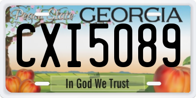 GA license plate CXI5089