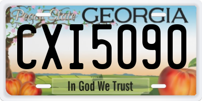 GA license plate CXI5090