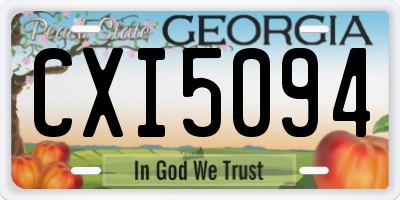 GA license plate CXI5094