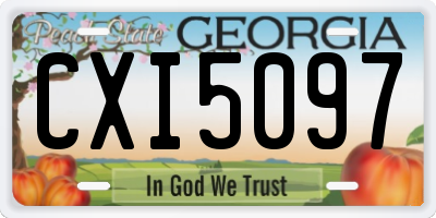 GA license plate CXI5097