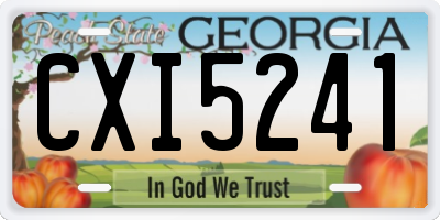 GA license plate CXI5241
