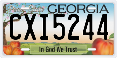 GA license plate CXI5244
