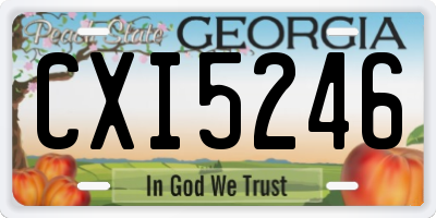 GA license plate CXI5246