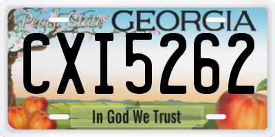 GA license plate CXI5262