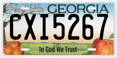 GA license plate CXI5267