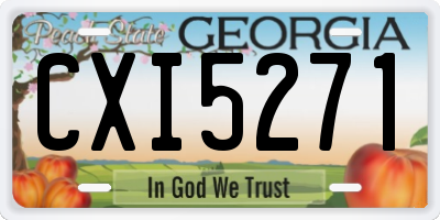 GA license plate CXI5271