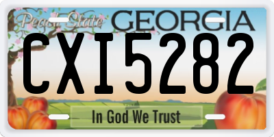 GA license plate CXI5282