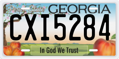 GA license plate CXI5284