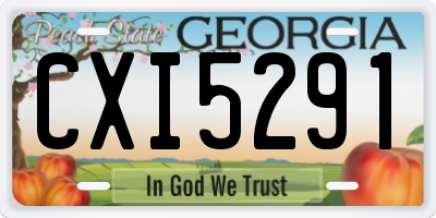 GA license plate CXI5291