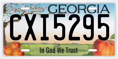 GA license plate CXI5295
