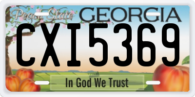 GA license plate CXI5369