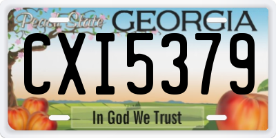 GA license plate CXI5379