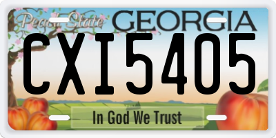 GA license plate CXI5405