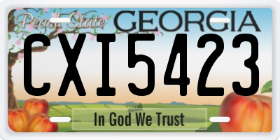 GA license plate CXI5423