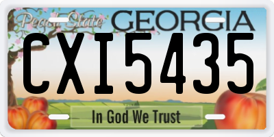 GA license plate CXI5435