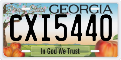 GA license plate CXI5440