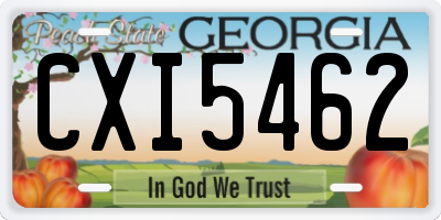 GA license plate CXI5462