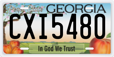 GA license plate CXI5480