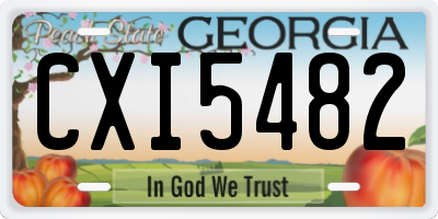 GA license plate CXI5482
