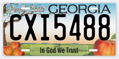 GA license plate CXI5488