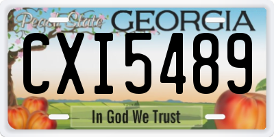 GA license plate CXI5489