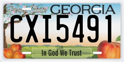 GA license plate CXI5491