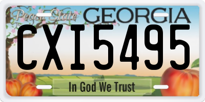 GA license plate CXI5495