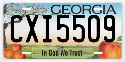 GA license plate CXI5509