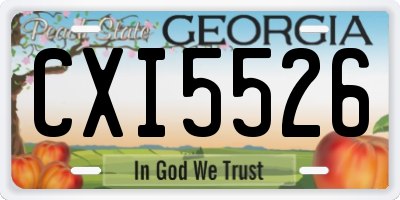 GA license plate CXI5526