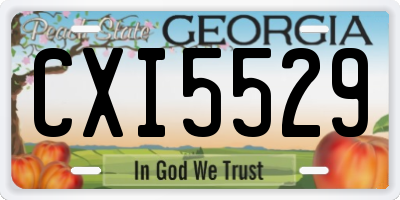 GA license plate CXI5529
